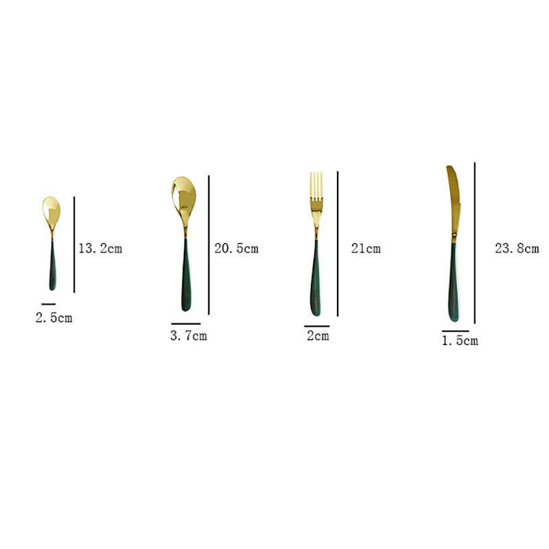 Lighteme Klassisches, schlichtes 4-teiliges Edelstahl-Besteckset