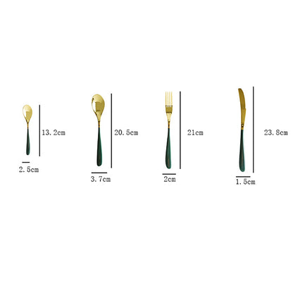 Lighteme Klassisches, schlichtes 4-teiliges Edelstahl-Besteckset