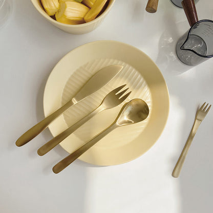 Lighteme Klassisches, schlichtes 5-teiliges Edelstahl-Besteckset