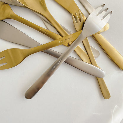 Lighteme Klassisches, schlichtes 5-teiliges Edelstahl-Besteckset