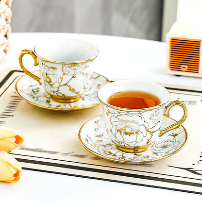 Lighteme Kaffeetassen-Set mit Goldrand