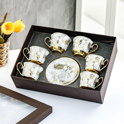 Lighteme Kaffeetassen-Set mit Goldrand