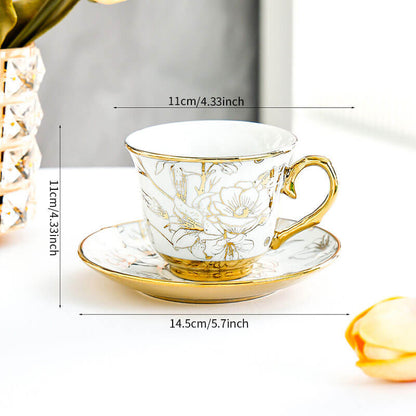 Lighteme Kaffeetassen-Set mit Goldrand