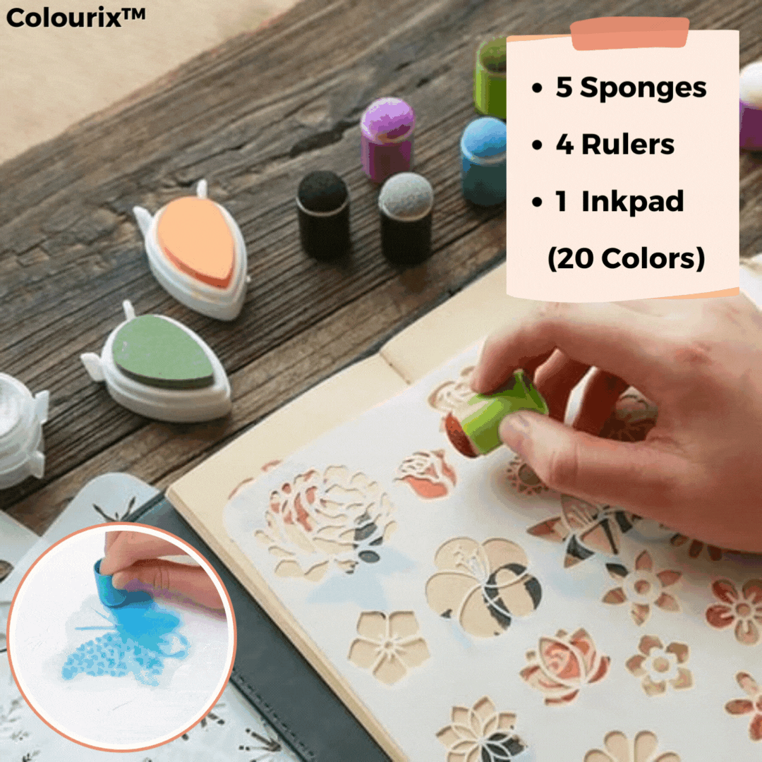 Lighteme DIY-Schwamm-Fingermalset – 20 Farben enthalten