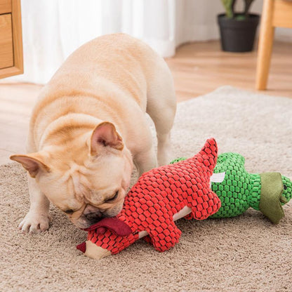 Lighteme Corduroy Triceratops Hunde-Kauspielzeug