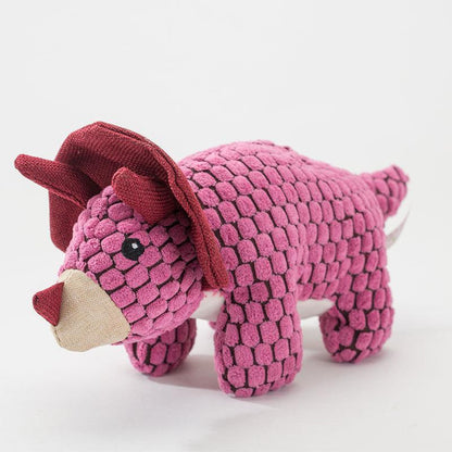 Lighteme Corduroy Triceratops Hunde-Kauspielzeug
