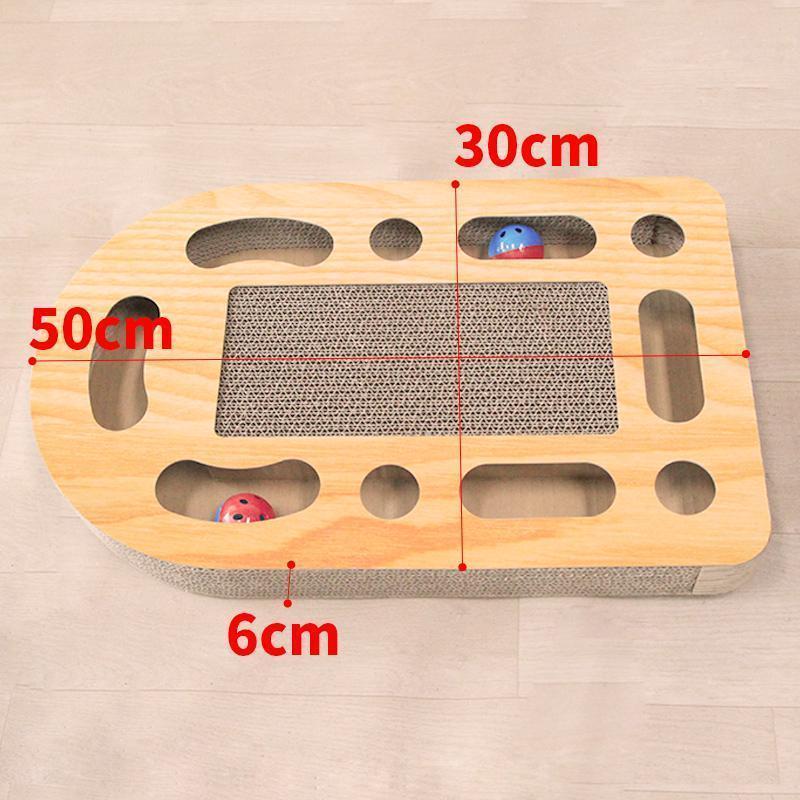 Griffoir pour chat Lighteme en carton ondulé avec balle (4 modèles)