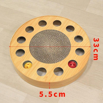 Griffoir pour chat Lighteme en carton ondulé avec balle (4 modèles)