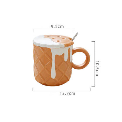 Lighteme – Cremefarbene Keramiktasse in Keksform