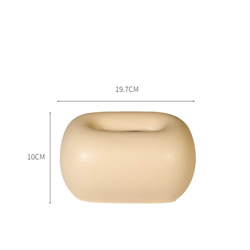 Lighteme Cream Ceramic Tissue Box