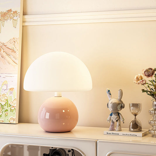 Lampe de table champignon crème Lighteme