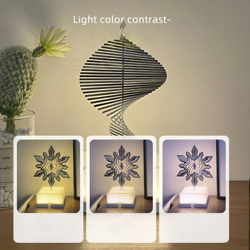 Décoration de chambre rotative 3D créative Lighteme