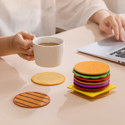 Ensemble de sous-verres créatifs Lighteme en forme de hamburger