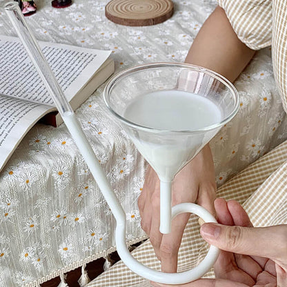 Lighteme Creative Spiral Straw Glass Cup