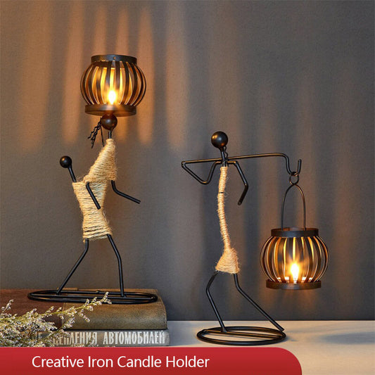 Bougeoir créatif en fer Lighteme