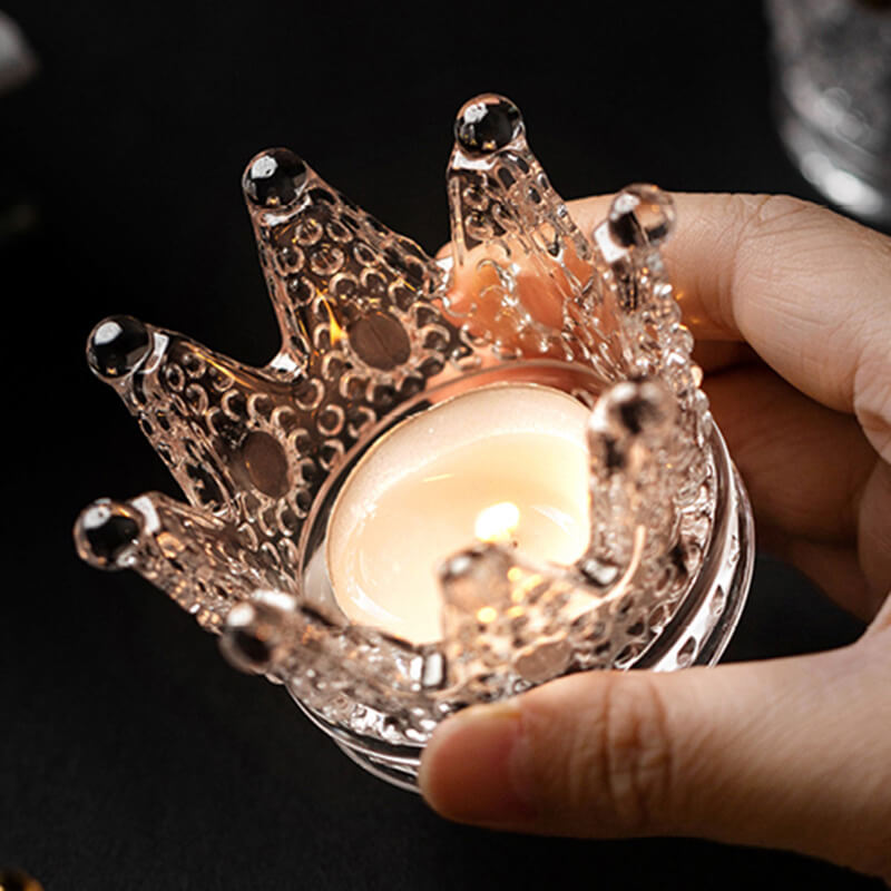 Bougeoir en verre Lighteme Crown