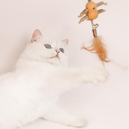 Bâtonnet interactif pour chat Lighteme en bois brut (6 types)