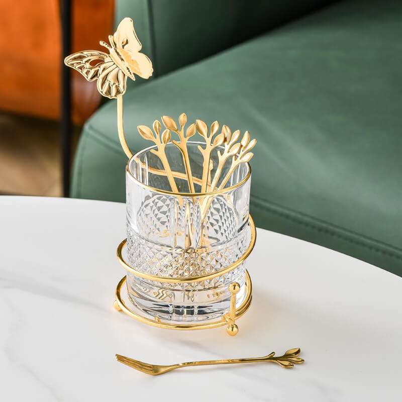 Lighteme Curve Dessertgabel &amp; Löffel Vorratsglas
