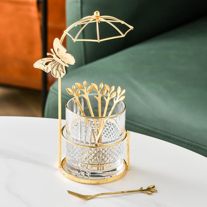 Lighteme Curve Dessertgabel &amp; Löffel Vorratsglas