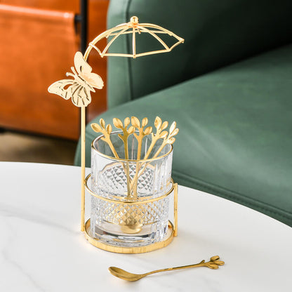 Lighteme Curve Dessertgabel &amp; Löffel Vorratsglas