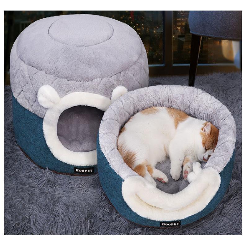 Lighteme Niedliches Winter-Katzenhaus aus dickem Material (2 Größen)