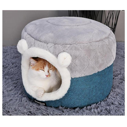 Lighteme Niedliches Winter-Katzenhaus aus dickem Material (2 Größen)