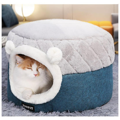 Lighteme Niedliches Winter-Katzenhaus aus dickem Material (2 Größen)