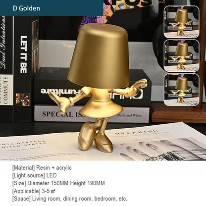 Lighteme Little Golden Man Touch-Lade-Schreibtischlampe