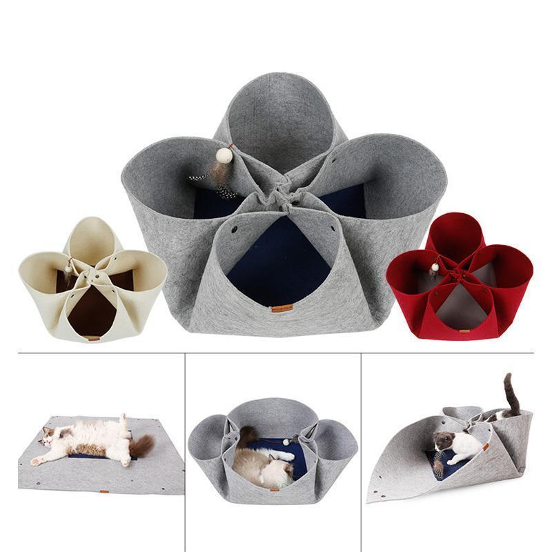 Lighteme DIY Diverse Petaloid Felt Cat Tunnel