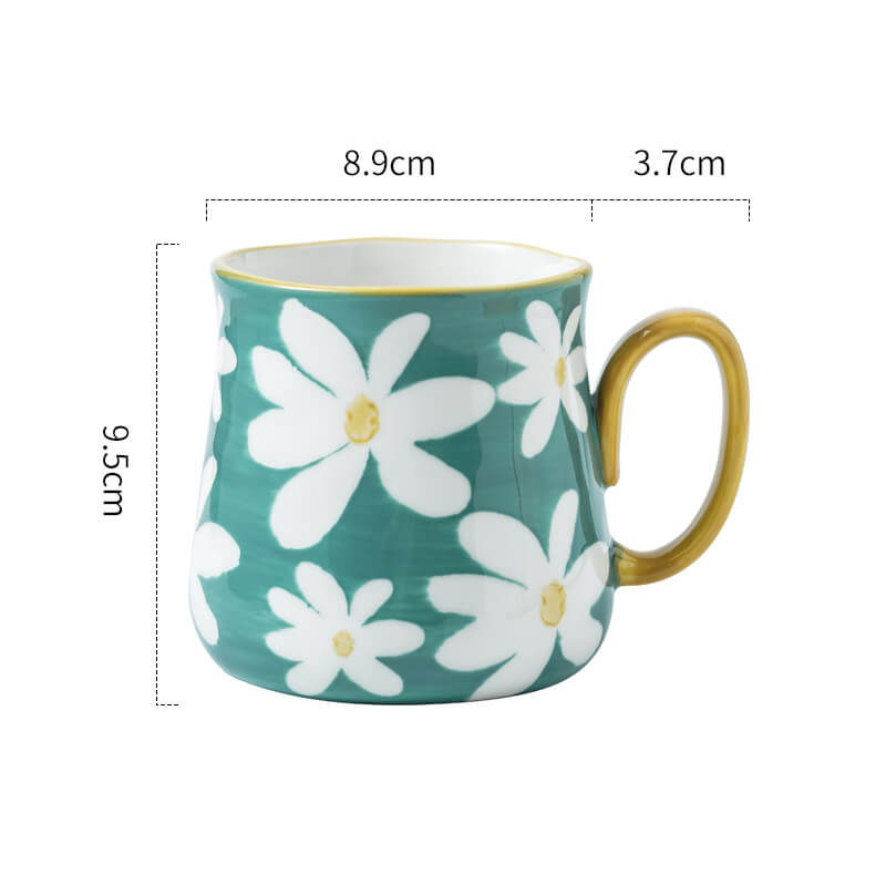 Lighteme Daisy Print Ceramic Mug
