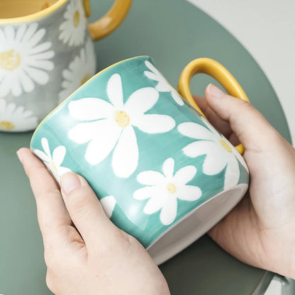Lighteme Daisy Print Ceramic Mug