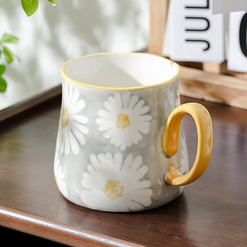 Lighteme Daisy Print Ceramic Mug