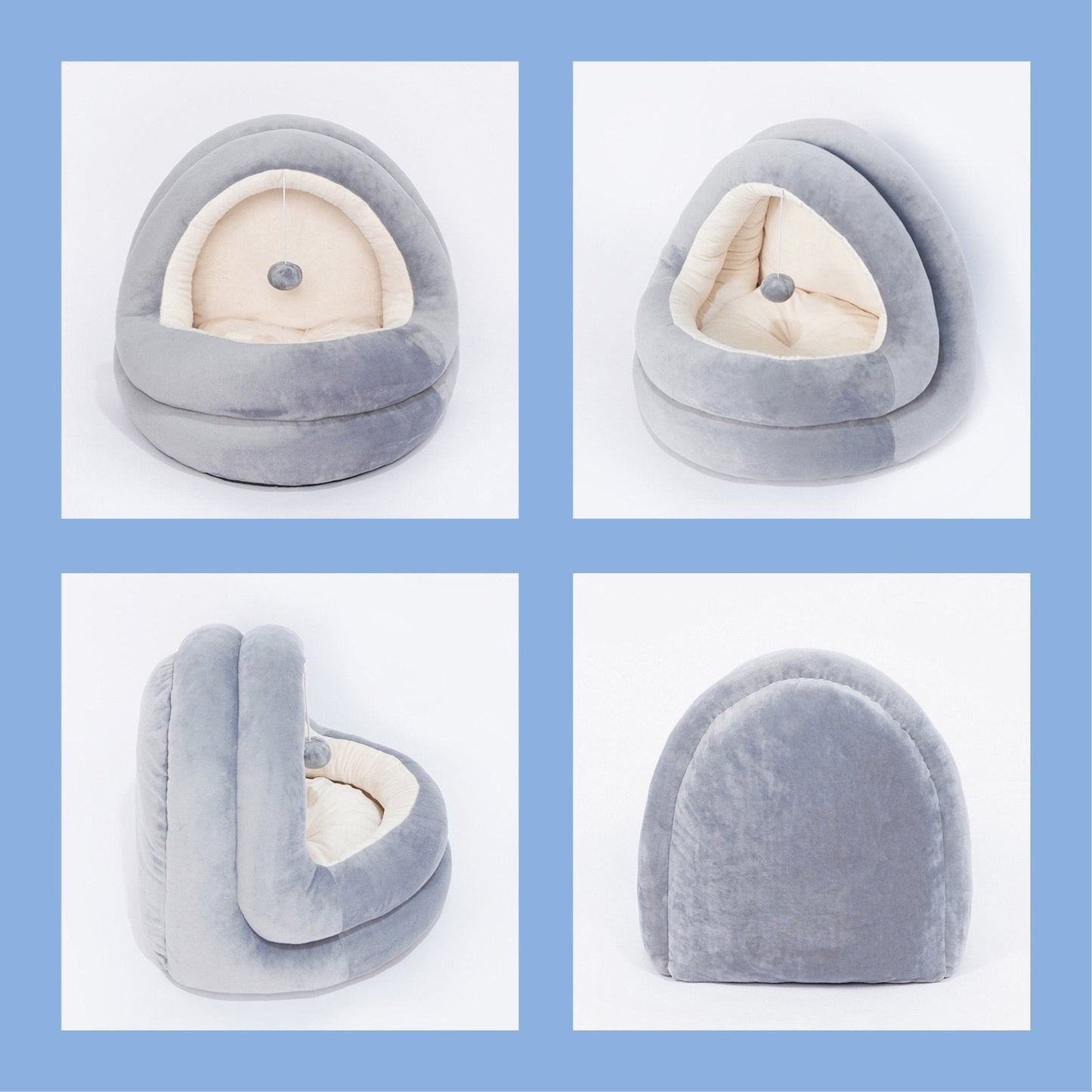 Maison chaude lavable Lighteme Deluxe pour chat (2 couleurs et 2 tailles)