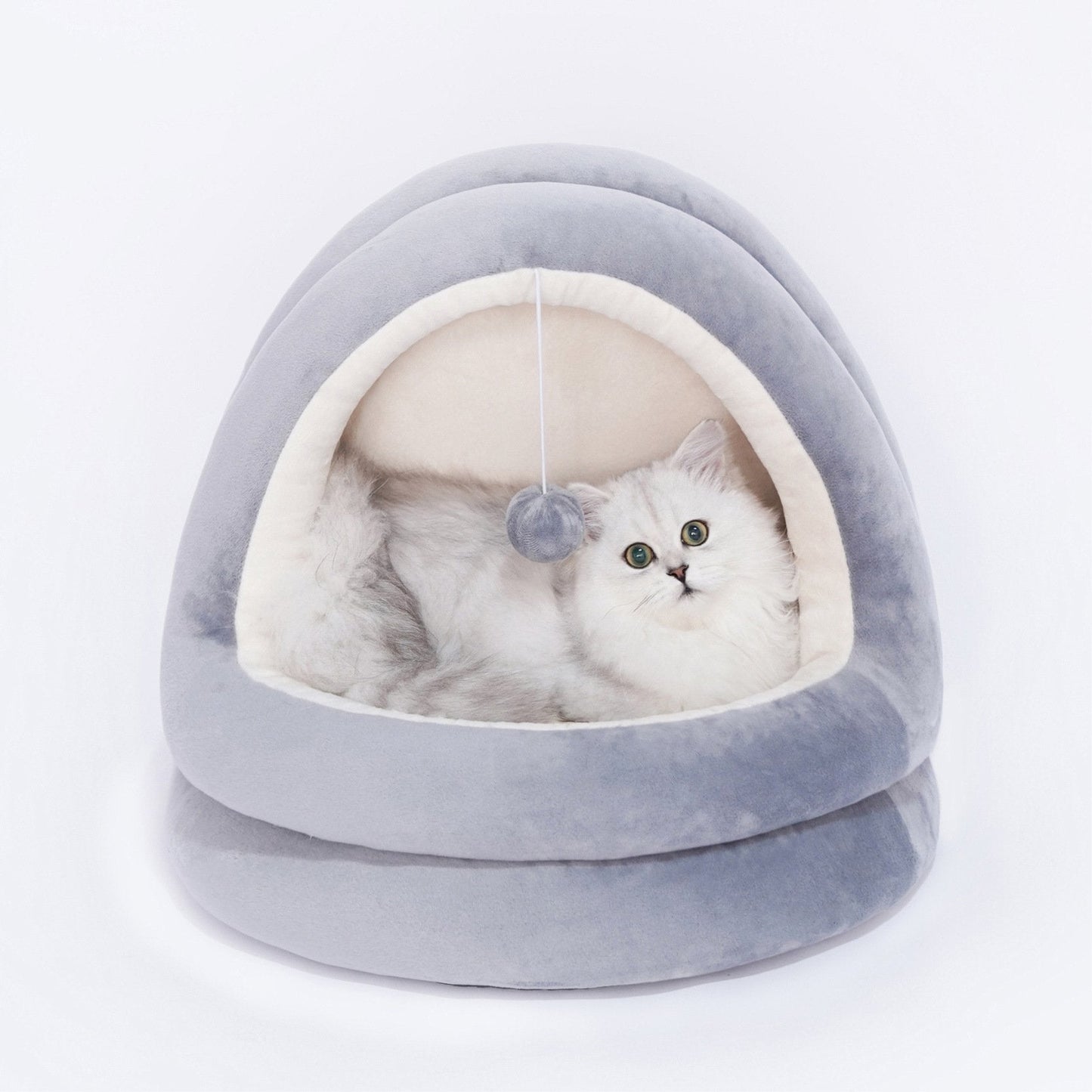 Maison chaude lavable Lighteme Deluxe pour chat (2 couleurs et 2 tailles)
