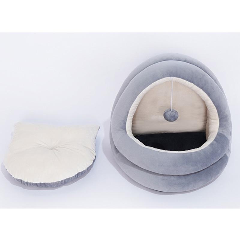 Maison chaude lavable Lighteme Deluxe pour chat (2 couleurs et 2 tailles)