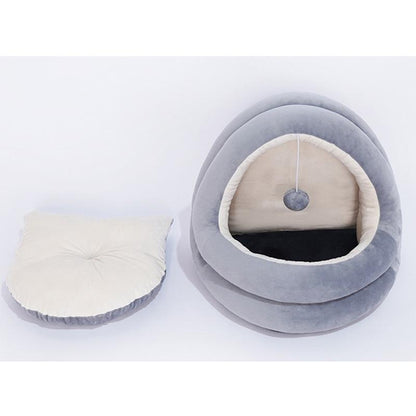 Maison chaude lavable Lighteme Deluxe pour chat (2 couleurs et 2 tailles)