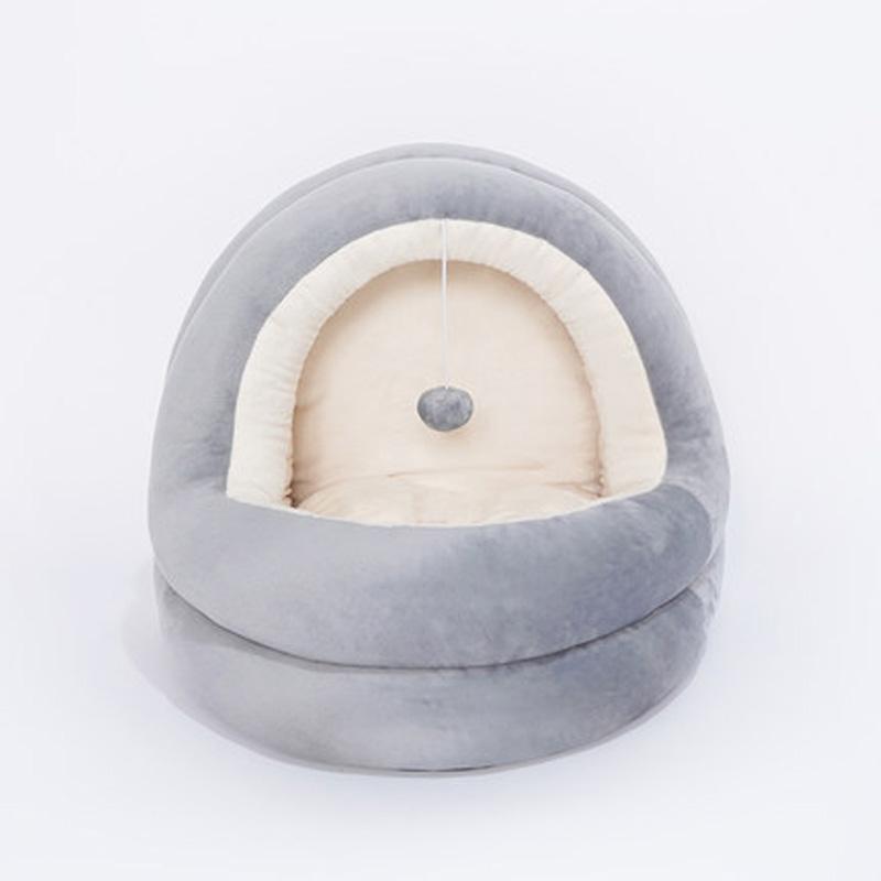 Maison chaude lavable Lighteme Deluxe pour chat (2 couleurs et 2 tailles)