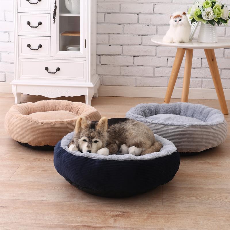 Lit rond pour chien Lighteme avec coussin amovible