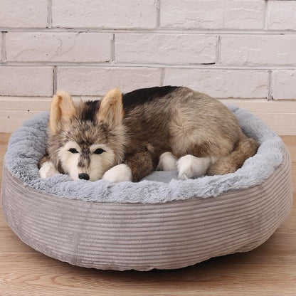 Lit rond pour chien Lighteme avec coussin amovible