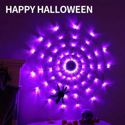 Araignée d'Halloween Lighteme 80 LED avec télécommande | 8 modes d'éclairage