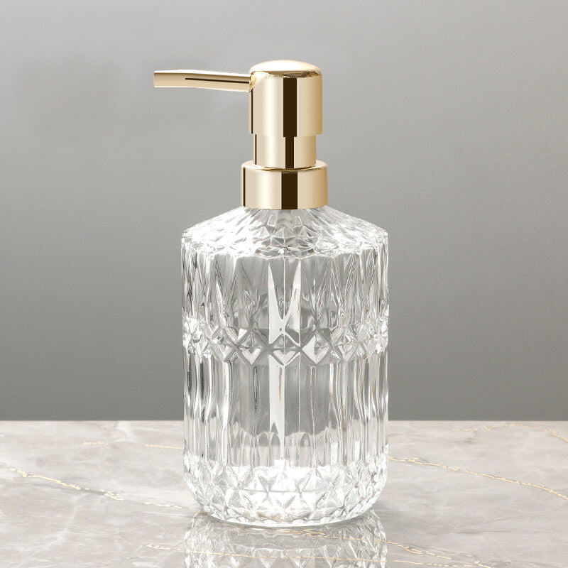Distributeur de savon en verre à motif diamant Lighteme