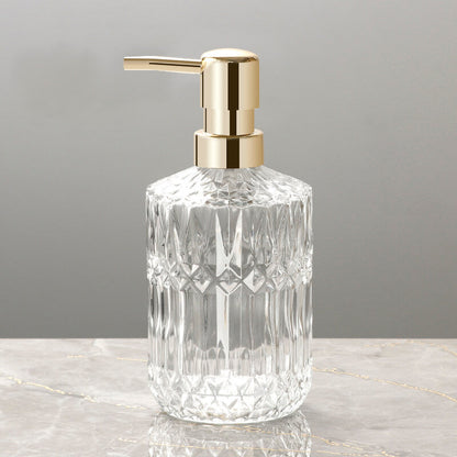 Distributeur de savon en verre à motif diamant Lighteme