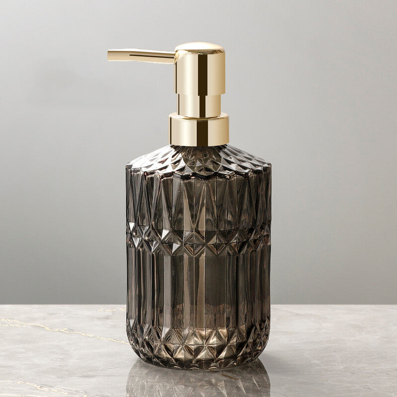 Distributeur de savon en verre à motif diamant Lighteme