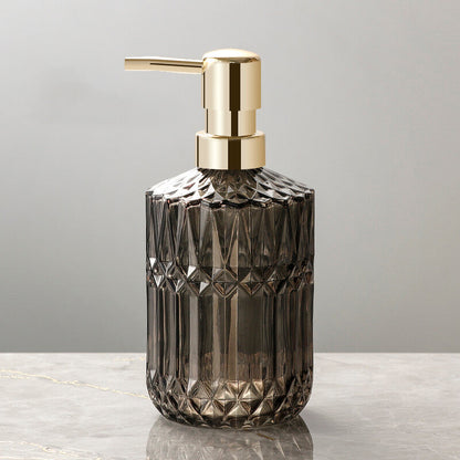 Distributeur de savon en verre à motif diamant Lighteme