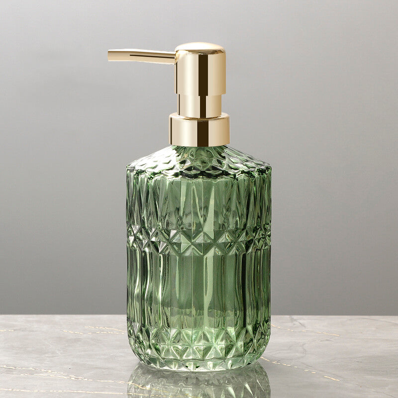 Distributeur de savon en verre à motif diamant Lighteme