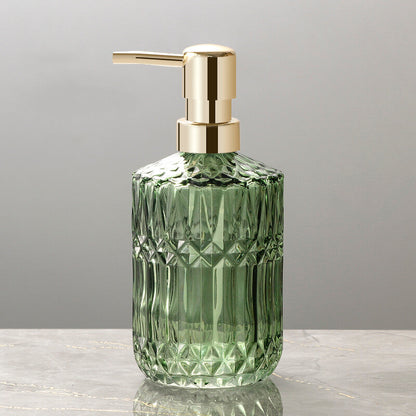 Distributeur de savon en verre à motif diamant Lighteme