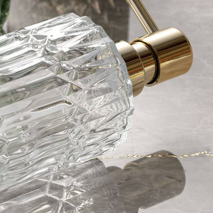 Distributeur de savon en verre à motif diamant Lighteme