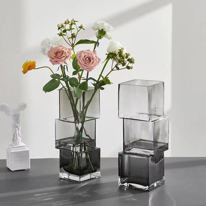 Lighteme – Ausgekugelte quadratische Glasvase