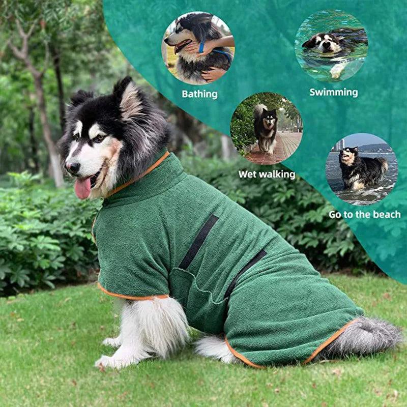 Lighteme Mikrofaser Hundebademantel 