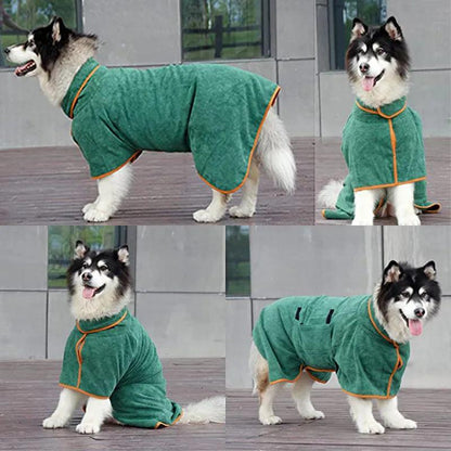 Lighteme Mikrofaser Hundebademantel 